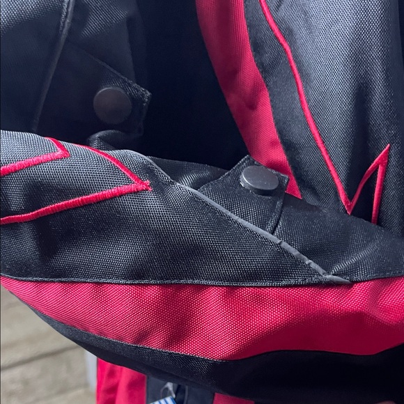 Black and Red  Women’s Cordura Biker Armor Waterproof Jacket - Picture 4 of 12